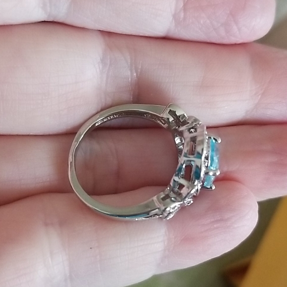 💫Sky Blue and White Sapphire Ring💫 - Picture 7 of 8